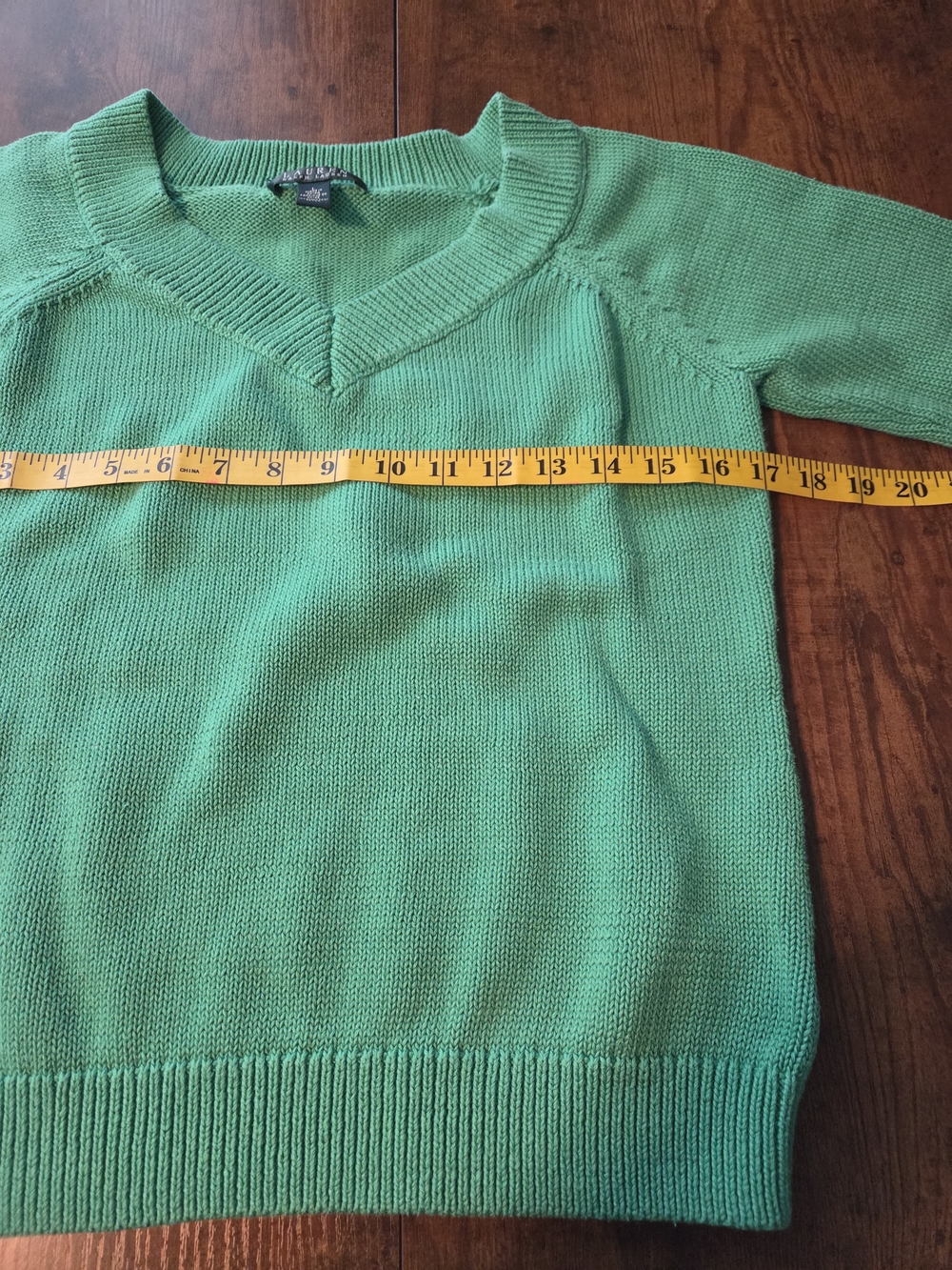 Lauren Ralph Lauren Women's V Neck Sweater Green Size Large - Picture 5 of 7